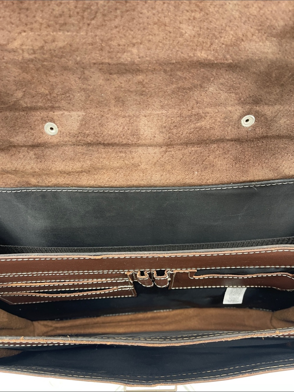 SIR ARTHUR Leather Messenger Briefcase - Brown VINTAGE - Picture 6 of 9